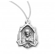 Sterling Silver Cathedral Scapular 18" Chain - Boxed - Necklace