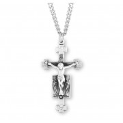 Sterling Silver Angels Crucifix with Crosstips on a 24" Chain - Boxed - Necklace