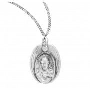 Sterling Silver Scapular w/Wings 18" Chain - Boxed - Necklace