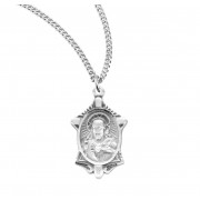 Sterling Silver Cross Scapular 18" Chain - Boxed - Necklace