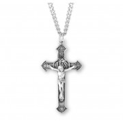 Sterling Silver Rosary Crucfix 24" Chain - Boxed - Necklace
