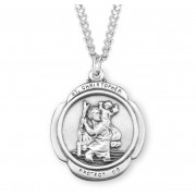 Sterling Silver St. Christopher 24" Chain - Boxed - Necklace Sterling Silver St. Christopher 24" Chain - Boxed - Necklace