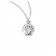 Sterling Silver Baptism Shell w/13" Chain - Boxed - Necklace
