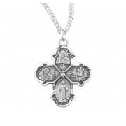 Sterling Silver Four-Way Medal - Necklace