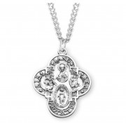 Sterling Silver Air, Land, & Sea 4-Way 24" Chain - Boxed - Necklace