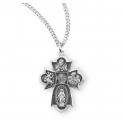 Sterling Silver Communion 4-Way Medal 18" Chain - Boxed - Necklace