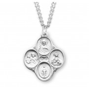 Sterling Silver Medal 4-Way 24" Chain - Boxed - Necklace
