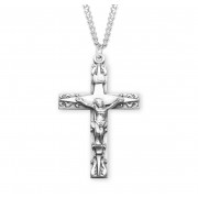 Sterling Silvery Rosary Crucifix 24" Chain - Boxed - Necklace Sterling Silvery Rosary Crucifix 24" Chain - Boxed - Necklace