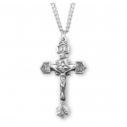 Sterling Silver IHS Rosary Crucfix 24" Chain - Boxed - Necklace