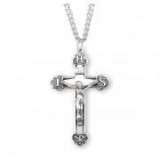 Sterling Silver Rosary Crucfix 24" Chain - Boxed - Necklace