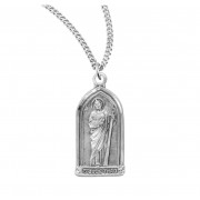 Sterling Silver Gothic St Jude 18" Chain - Boxed - Necklace