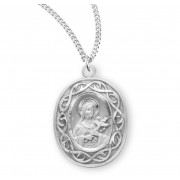 Sterling Silver St. Therese Crown of Thorns 18" Chain - Boxed - Necklace
