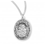Sterling Silver St. Joseph Crown of Thorns 18" Chain - Boxed - Necklace Sterling Silver St. Joseph Crown of Thorns 18" Chain - Boxed - Necklace