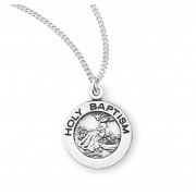 Sterling Silver Medal Baptism-13" Chain - Boxed - Necklace
