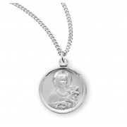 Sterling Silver Small Round St Therese 18" Chain - Boxed - Necklace Sterling Silver Small Round St Therese 18" Chain - Boxed - Necklace