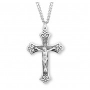 Sterling Silver Rosary Crucifix 24" Chain - Boxed - Necklace