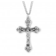 Sterling Silver Rosary Crucfix 24" Chain - Boxed - Necklace