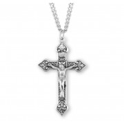 Sterling Silver Rosary Crucfix 24" Chain - Boxed - Necklace