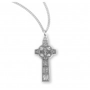 Sterling Silver Irish Celtic cross - Necklace