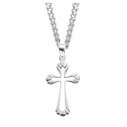 Sterling Silver Cut Out Cross - Necklace