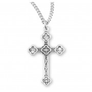 Sterling Silver Crown of Thorns Cross with Holy Spirit Center, 1-1/2" on 20" Chain - Boxed - Necklace