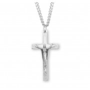 Sterling Silver Risen Christ two piece cross, 24" Chain - Boxed - Necklace