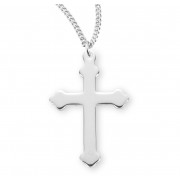 Sterling Silver Fancy Plain Cross 18" Chain - Boxed - Necklace
