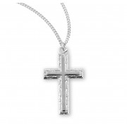 15/16" x 9/16" Sterling Silver Cross with an 18" Chain - Boxed - Necklace 15/16" x 9/16" Sterling Silver Cross with an 18" Chain - Boxed - Necklace