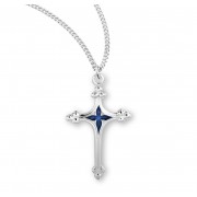 Sterling Silver 1-9/16" Cross w/ 18" Chain - Boxed - Necklace