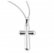 Sterling Silver Medium Cut-Out Cross - 18" Chain - Boxed - Necklace