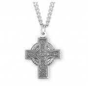 Sterling Silver Iona Celtic Cross w/24" Chain - Boxed - Necklace