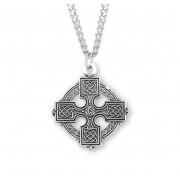 Sterling Silver Celtic Cross w/24" Chain - Boxed - Necklace