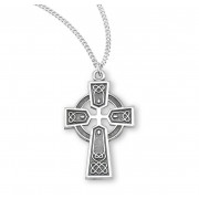 Sterling Silver Small Celtic Cross - 18" Chain - Boxed - Necklace Sterling Silver Small Celtic Cross - 18" Chain - Boxed - Necklace