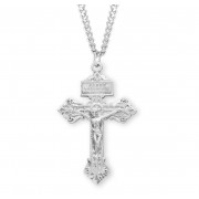Sterling Silver Small Pardon Crucfix - 24" Chain - Boxed - Necklace Sterling Silver Small Pardon Crucfix - 24" Chain - Boxed - Necklace