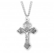 Sterling Silver Lrg Pardon Crucfix - 24" Chain - Boxed - Necklace