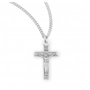 Sterling Silver Tiny Crucfix 13" Chain - Boxed - Necklace Sterling Silver Tiny Crucfix 13" Chain - Boxed - Necklace