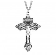Sterling Silver Lrg Pardon Crucfix 24" Chain - Boxed - Necklace