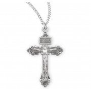 Sterling Silver Pardon Crucifix - 24" Chain - Boxed - Necklace