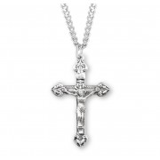 Sterling Silver Rosary Crucfix 24" Chain - Boxed - Necklace