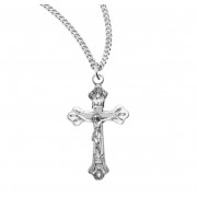 Flare tipped Sterling Silver Crucifix - Necklace