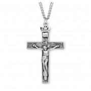 Sterling Silver Rosary Crucfix 24" Chain - Boxed - Necklace