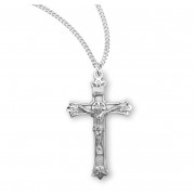 Sterling Silver Crucifix w/Tapered Ends 18" Chain - Boxed - Necklace
