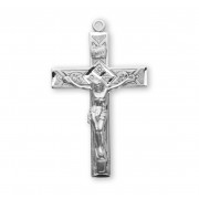 Sterling Silver Rosary Crucfix 24" Chain - Boxed - Necklace