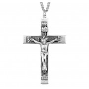 Sterling Rosary Crucfix w/Holy Spirit 24" Chain - Boxed - Necklace