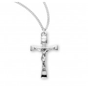Sterling Silver Narrow Crucifix - Necklace