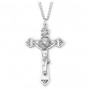 Sterling Silver Fancy Crucfix - 24" Chain - Boxed - Necklace