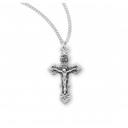 Sterling Silver Fancy Filigree Crucifix - Necklace