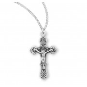 Sterling Silver Medal Fancy Crucfix 18" Chain - Boxed - Necklace