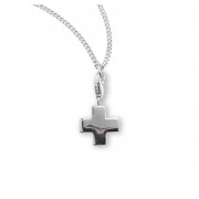 Small Sterling Silver Cross - Necklace