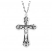 Sterling Silver Rosary Crucfix 24" Chain - Boxed - Necklace